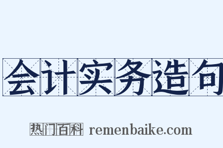会计实务造句是什么意思的图片